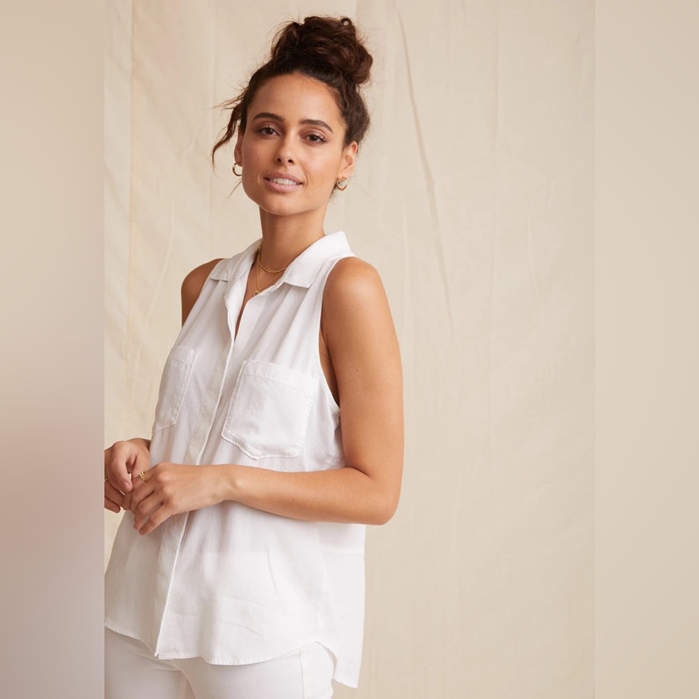 Bella Dahl $110 Split Back Button Down Sleeveless… - image 3